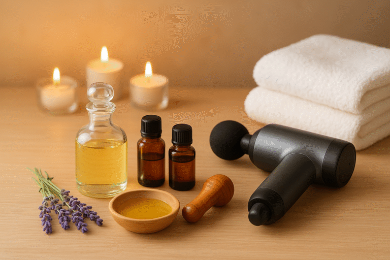 Massagem Relaxante em Casa: Óleos e Acessórios Ideais